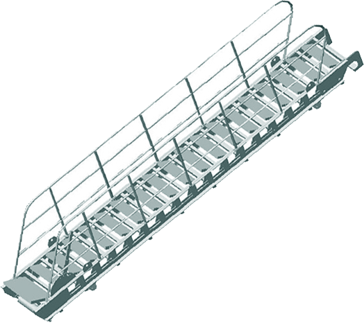 Трапы-сходни с изменяемым углом ступеней